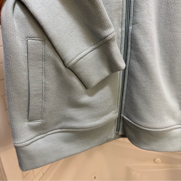 Michael Kors Full Zipper Sweater, Chambray, Blue Size Extra Large - Picture 9 of 11